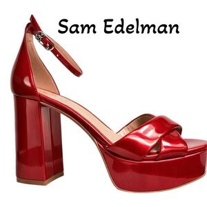 👠👠Sam Edelman Jullian platform Passion Red Patent Leather-NWOT👠👠